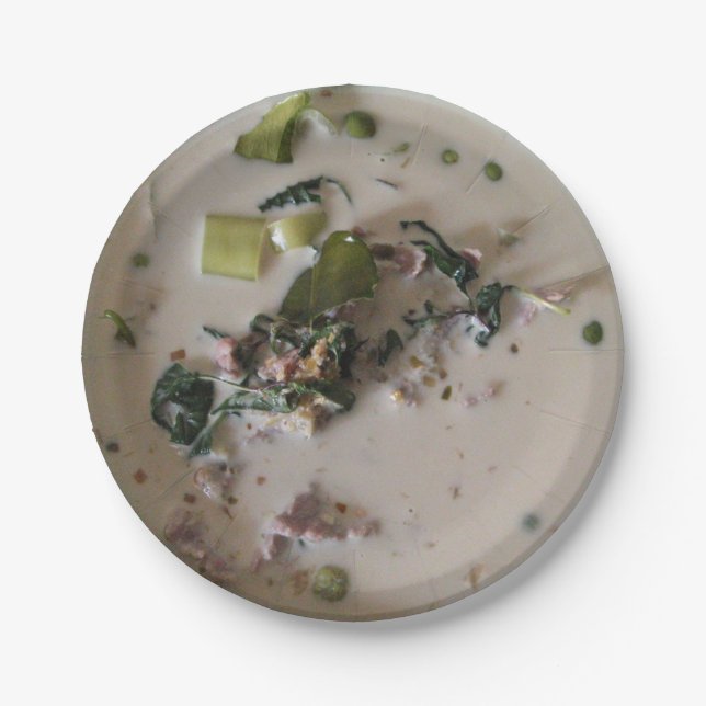 Thai Green Curry [แกงเขียวหวาน] ... Asian Food Paper Plates (Front)