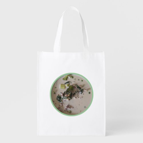 Thai Green Curry แกงเขียวหวาน  Asian Food Reusable Grocery Bag