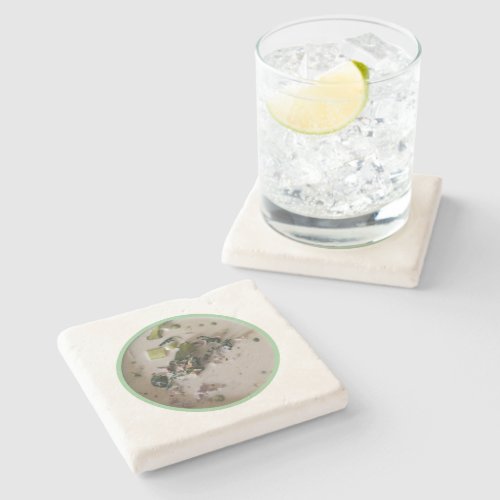 Thai Green Curry แกงเขียวหวาน  Asian Food Stone Coaster