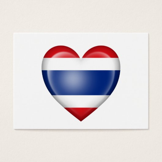 Thai Heart Flag on White (Front)