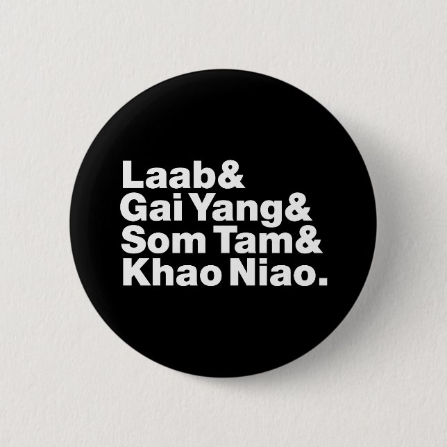 Thai Isaan Street Food Button (Front)