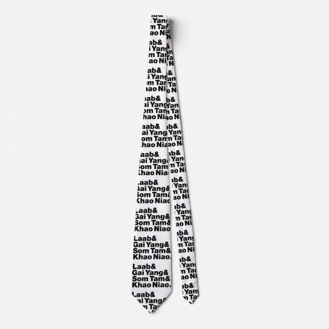 Thai Isaan Street Food Neck Tie (Front)