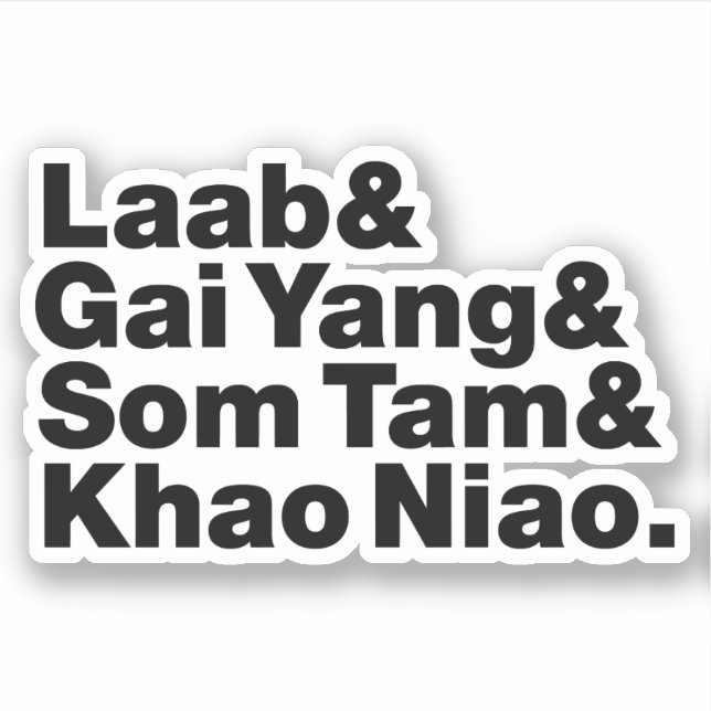 Thai Isaan Street Food Sticker (Front)