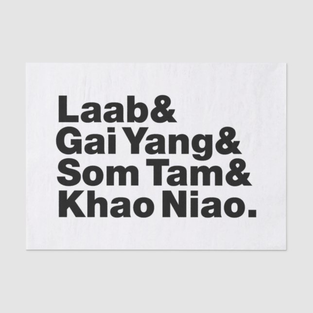 Thai Isaan Street Food Tissue Paper (Front)