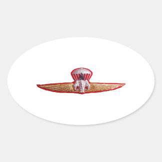 Thai Jump Wings Oval Sticker