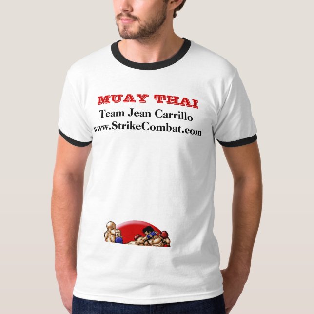 thai_kick_logo, Team Jean Carrillowww.StrikeCom... T-Shirt (Front)