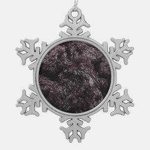Thai Lao Black Rice [Khao Niao Dam] Snowflake Pewter Christmas Ornament