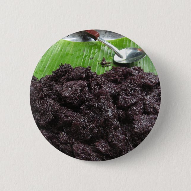 Thai Lao Black Sticky Rice [Khao Niao Dam] Button (Front)