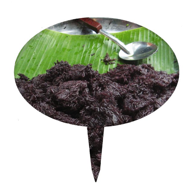 Thai Lao Black Sticky Rice [Khao Niao Dam] Cake Topper (Front)