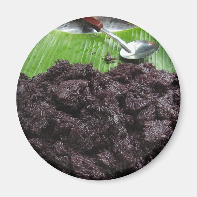 Thai Lao Black Sticky Rice [Khao Niao Dam] Magnet (Front)