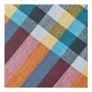 Thai Loincloth: Closeup Fabric Texture. Faux Canvas Print