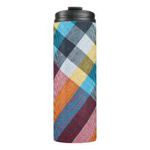 Thai Loincloth: Closeup Fabric Texture. Thermal Tumbler