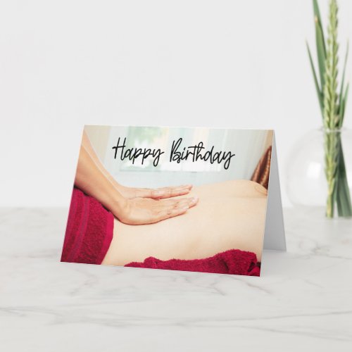 Thai Massage Happy Birthday to Customer  Card