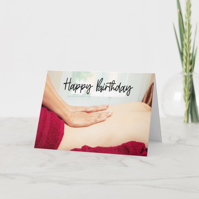 Thai Massage Happy Birthday to Customer  Card (Front)