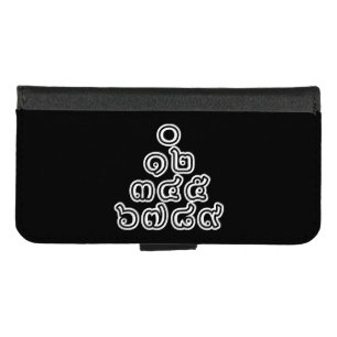 Thai Numbers Pyramid ♦ Thai Language Script ♦ iPhone 8/7 Wallet Case