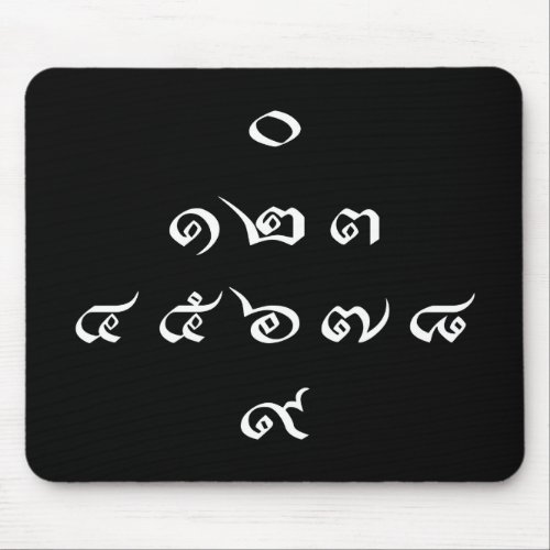 Thai Numbers  Thai Language Script  Mouse Pad