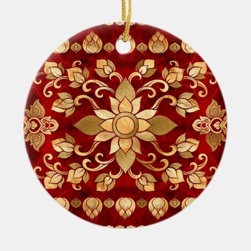 Thai Ornament _ Gold and Red