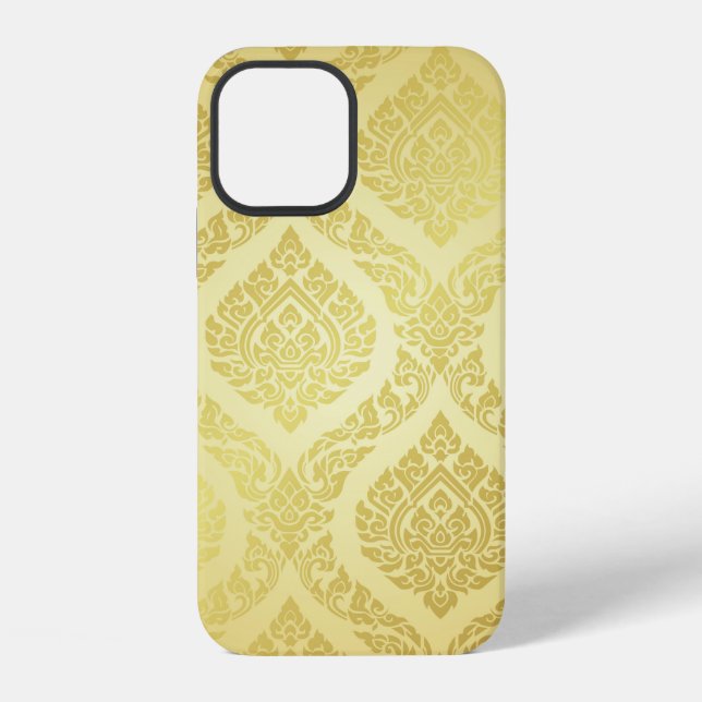 Thai Pattern supreme gold backgroundthai, pattern, Iphone Case (Back)