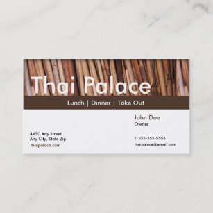 Thai Restaurant Business Card