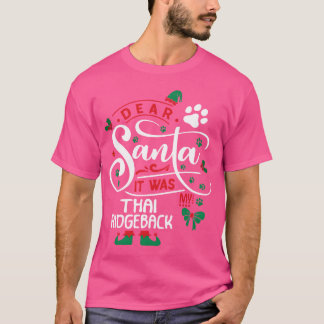 Thai Ridgeback Dog Christmas Dog breed boy funny T-Shirt