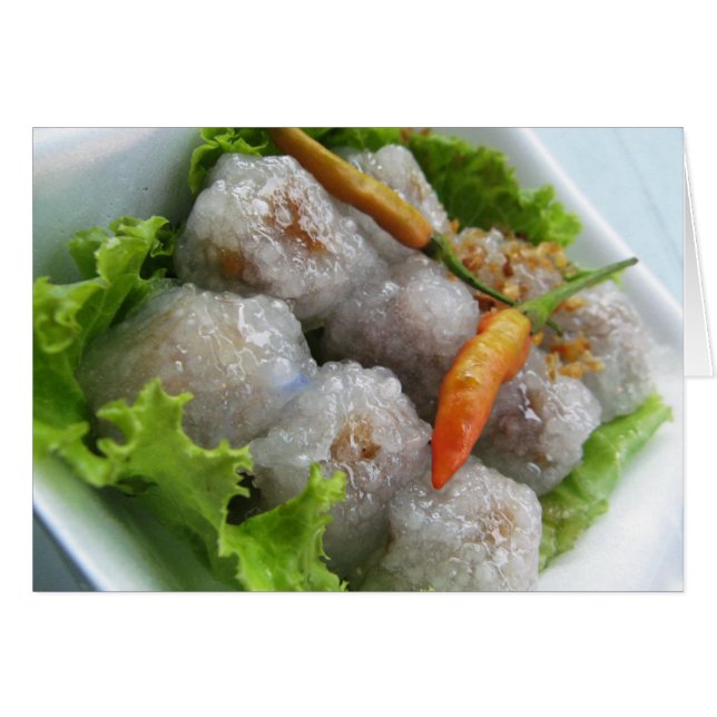 Thai Sago with Chili ... Thailand Street Food Card (Front Horizontal)