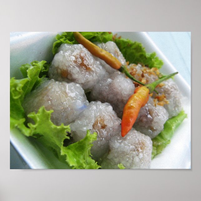 Thai Sago with Chili ... Thailand Street Food Poster (Front)