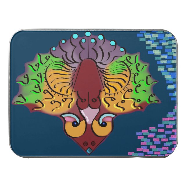 Thai Script Abstract Fish Art | Acrylic Puzzle (Case Horizontal)