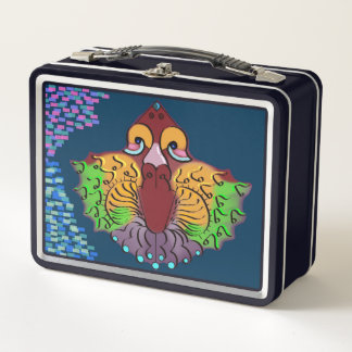 Thai Script Abstract Fish Art | Metal Lunch Box