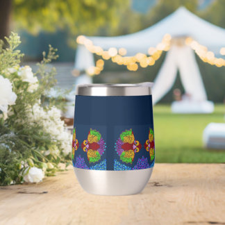 Thai Script Abstract Fish Art | Tumbler Bottle