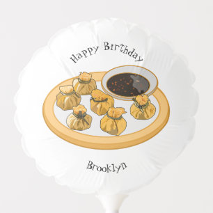 Thai shrimp purse cartoon illustration balloon