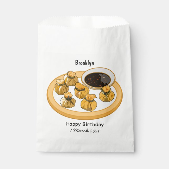 Thai shrimp purse cartoon illustration favor bag (Front)