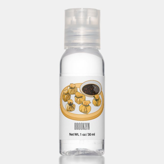 Thai shrimp purse cartoon illustration  hand sanitizer (Front)