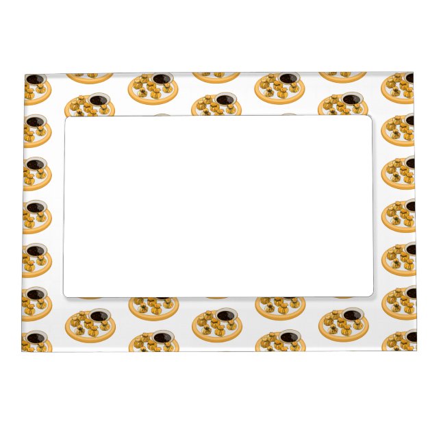 Thai shrimp purse cartoon illustration  magnetic frame (Front)