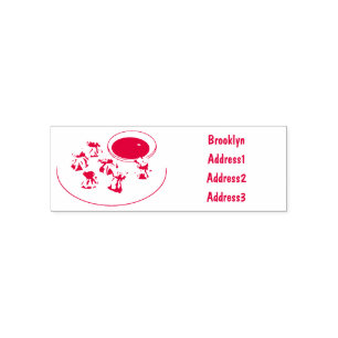 Thai shrimp purse cartoon illustration self-inking stamp