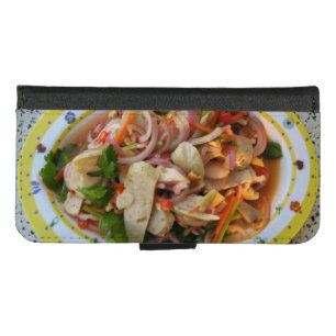 Thai Spicy Sausage Salad ... Asian Street Food iPhone 8/7 Wallet Case
