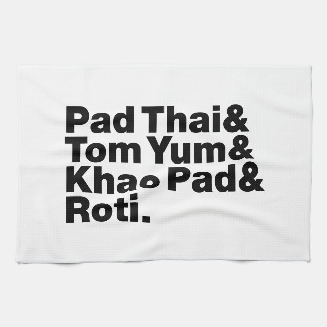 Thai Street Food Kitchen Towel (Horizontal)