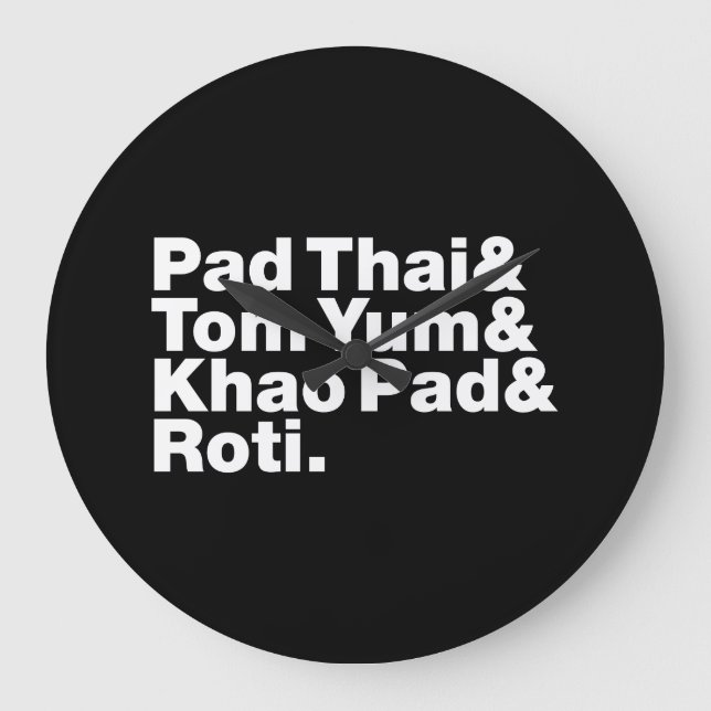 Thai Street Food Large Clock (Front)