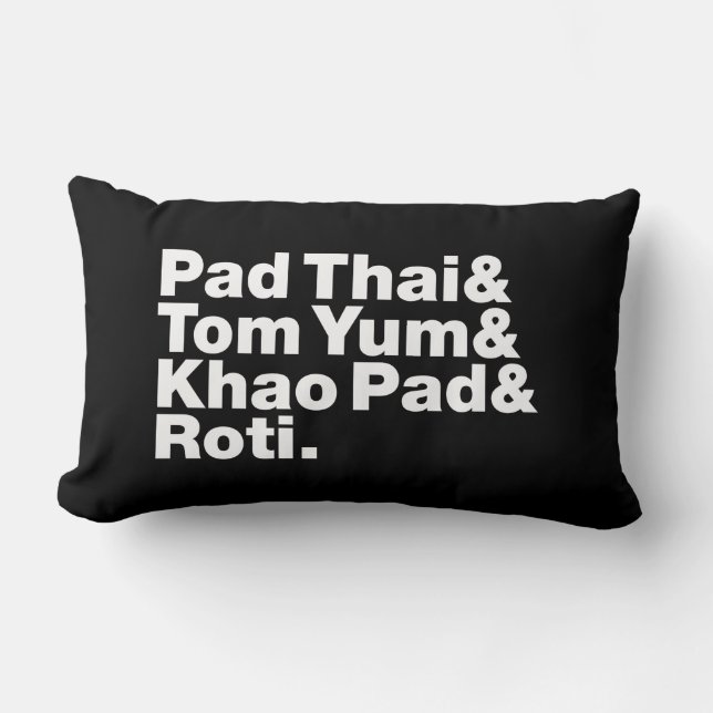 Thai Street Food Lumbar Pillow (Front)