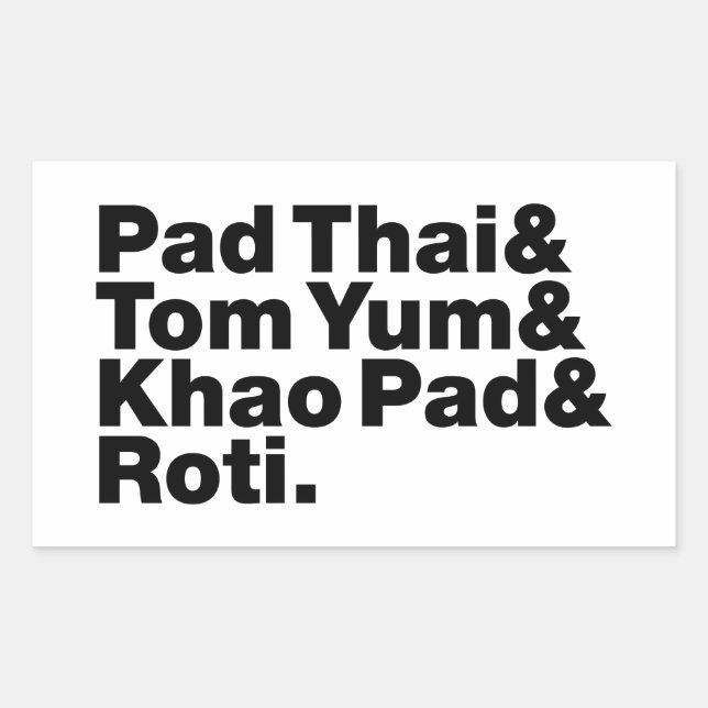 Thai Street Food Rectangular Sticker (Front)