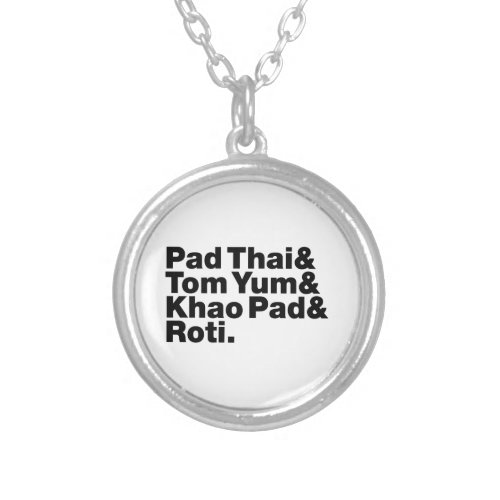 Thai Street Food Silver Plated Necklace
