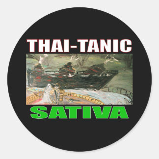 THAI TANIC SATIVA CLASSIC ROUND STICKER