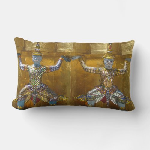 Thai temple guards decorative pillows