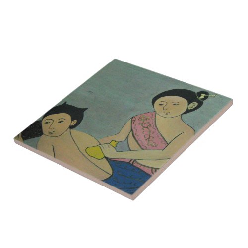 Thai Traditional Massage Ceramic Tile