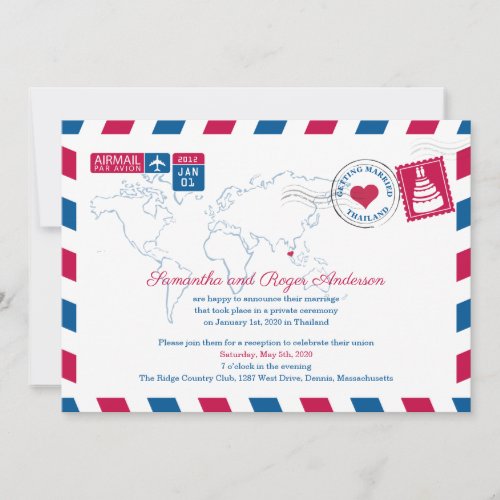 Thailand Air Mail Save the Date
