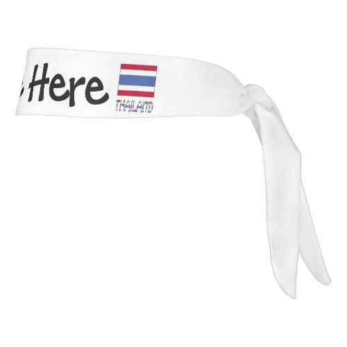 Thailand and Thai Flag with Your Name Tie Headband
