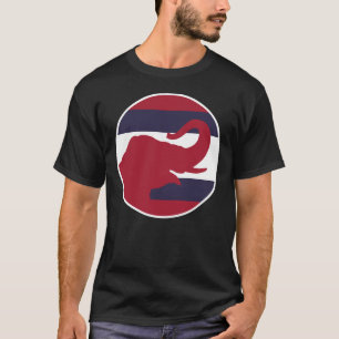 Thailand Asian elephant Thai National Animal Flag T-Shirt
