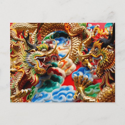 Thailand Bangkok card with two dragons fighting