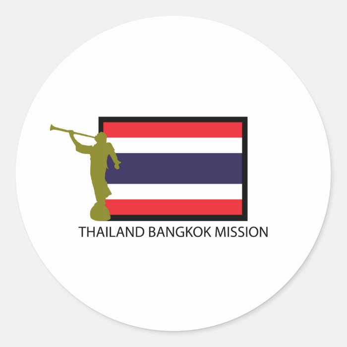 THAILAND BANGKOK MISSION LDS CTR ROUND STICKER