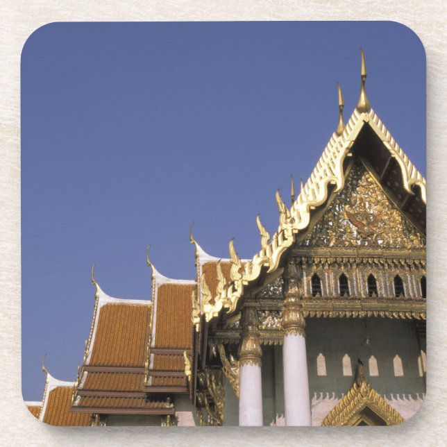Thailand, Bangkok. Morning sun reflects off the Beverage Coaster (Front)