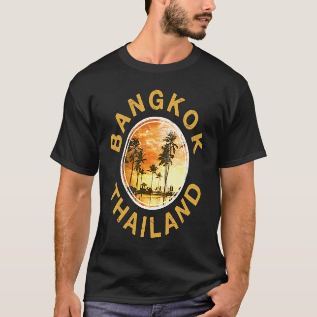 Thailand Bangkok Retro Sunset T-Shirt (Front)